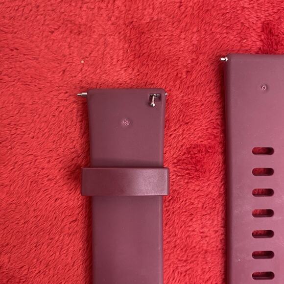 Quick Release Silicone Smart Watch Band Soft Strap Rubber Bracelet Burgundy 22mm - Picture 3 of 9